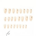thumbnail image 3 of Fofosbeauty 24pcs Press on False Nails Tips, Almond Fake Acrylic Nails, Simple French Love, 3 of 8