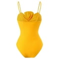 thumbnail image 3 of Women's Solid Swimsuit Retro French Style, Nylon/Spandex, Control Panel, Multiple Sizes, 3 of 3