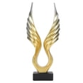 thumbnail image 2 of Modern Abstract Wing Sculpture Resin Statue for Home Living Room TV Cabinet, Simple Fluent Lines, Attract Wealth  Fortune, 2 of 7