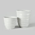 thumbnail image 4 of Mainstays Capri Round Plastic Planter, Vanilla Dream, 14 in x 14 in x 11.5 in, 4 of 12