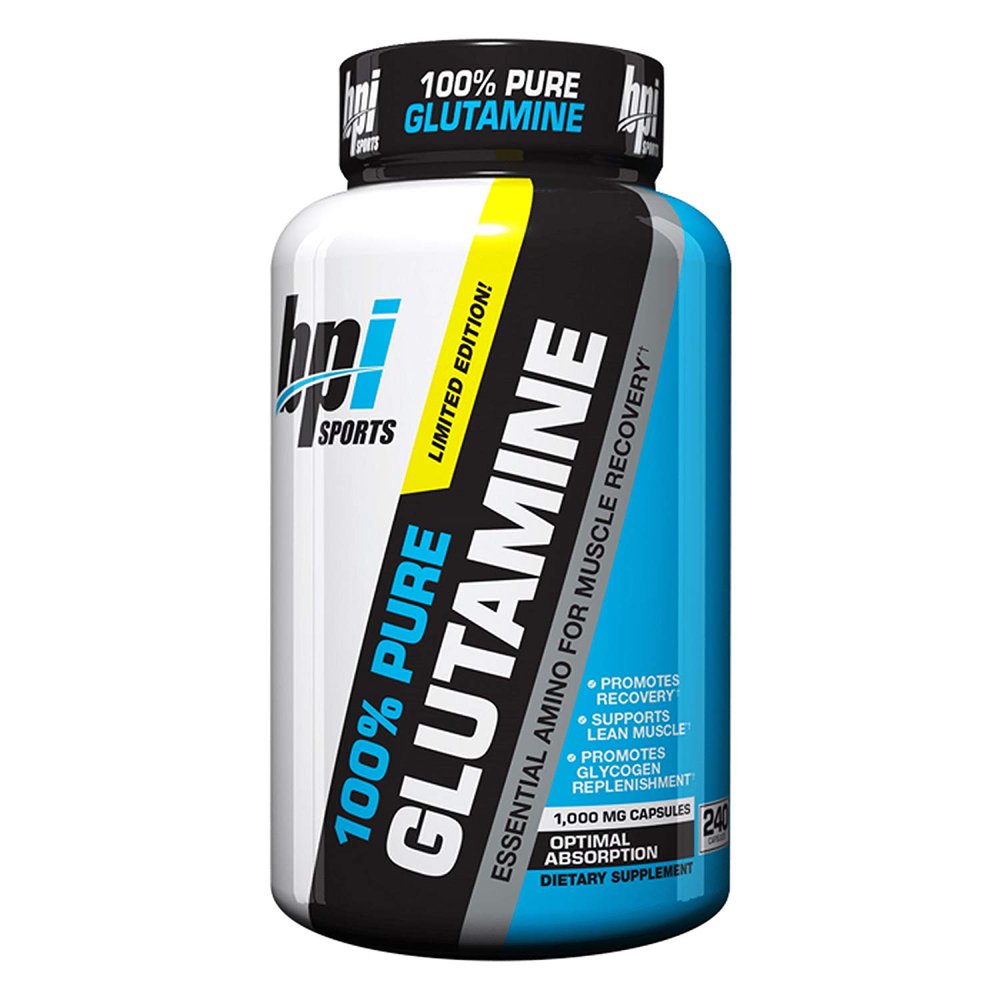 BPI Sports Glutamine Essential Amino Acid for Muscle Recovery, 240