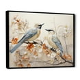 thumbnail image 2 of Designart "Minimalist Birds Of Paradise On Floral Limb" Birds Of Paradise Floater Framed Wall Art Living Room, 2 of 5