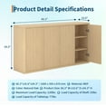thumbnail image 2 of Roromall Fluted Buffet Cabinet, Mid Century Modern Sideboard Storage Cabinet with 4 Doors & Adjustable Shelves, Large Buffet Sideboard for Dining Room, Entryway, 2 of 8