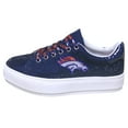thumbnail image 3 of Women's Cuce Navy Denver Broncos Team Color Crystal Sneakers, 3 of 4