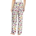thumbnail image 3 of Xecao Tulips Flowers Women's Straight Lounge Pajama Pants: The Epitome of Relaxed Sleepwear, 3 of 9