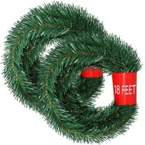 Coolmade  36 Feet Christmas Garland, 2 Strands Artificial Pine Garland Soft Greenery Garland for Holiday Wedding Party Decoration, Outdoor/Indoor Use