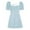 Blue, variant on Plus Size Dress for Women Square Neck Bubble Sleeve Shrink Pleated Chest Strapless Doll Midi Dress Blue XXL