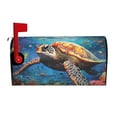 thumbnail image 2 of Fotbe Colorful Underwater Sea Turtle Mailbox Covers Post Letter Box Cover Garden Decor Standard Size-21x18 in, 2 of 9