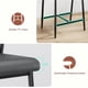 thumbnail image 5 of Set of 4 retro negra bar stools - 26.5inch forrado counter height con armrest, wider thickened cushion y backrest para bar, dining room o kitchen, 5 of 6