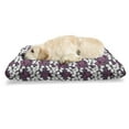 thumbnail image 1 of Floral Pet Bed, Botanical Garden Theme Natural Illustration Along Purple Lily Flowers Pattern, Resistant Pad for Dogs and Cats Cushion with Removable Cover, 24" x 39", Fuchsia and White, by Ambesonne, 1 of 4