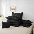 thumbnail image 5 of Feelyou Black Grey Lightning Bedding Comforter Set 7pcs, Chic Stripe Abstract Ombre King Bedding Sets, Teens Kids Girls Boys Reversible Bed Sheets, Super Cozy Room Decor, 5 of 7