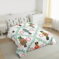 thumbnail image 3 of Homewish Vintage Christmas Nutcraker Full Size Comforter Sets,Merry Xmas Bedding Comforter Set,Green White Red Bedding Sets For Teens,Ultra Soft Home Decor Reversible,3 Pieces, 3 of 8