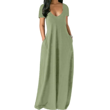 

Frontwalk Nightshirt for Women Short Sleeve Sleepwear Dress Nightwear Sleep Shirt Casual Lounge Loose Long Maxi Pajama Dress