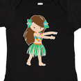 thumbnail image 4 of Inktastic Brown Haired Hula Girl Girls Baby Bodysuit, 4 of 5