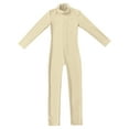 thumbnail image 4 of Aiihoo Girls Gymnastics Leotards Full Body Unitards Long Sleeve Bodysuit Ice Skating Unitard Ballet Dance Dancewear Beige 9-10, 4 of 7