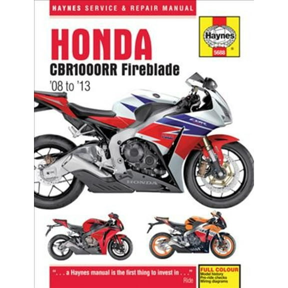Pre-Owned Honda CBR1000RR (Fireblade) (08-13) Haynes Repair Manual ^