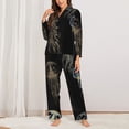 thumbnail image 2 of Balery Jellyfish Conjunto de Pijama con Estampado para Mujer, Conjunto de Dos Piezas con Manga Larga, Ropa de Dormir Suave con Bolsillos, Pijamas Cómodos-XX-Large, 2 of 7
