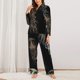 thumbnail image 2 of Balery Jellyfish Conjunto de Pijama con Estampado para Mujer, Conjunto de Dos Piezas con Manga Larga, Ropa de Dormir Suave con Bolsillos, Pijamas Cómodos-Small, 2 of 7