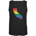 thumbnail image 1 of California LGBT Gay Pride Rainbow Black Adult Tank Top, 1 of 1