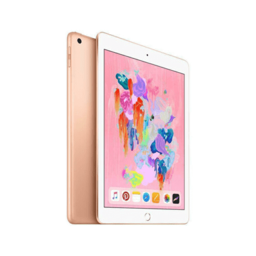 Restored Apple iPad 6th Gen 128GB Wifi + Cellular Unlocked, 9.7in - Gold (Refurbished)