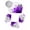 Purple, variant on Purple Round Placemats Set of 2, Boho Modern Floral Abstract Ombre Leaf White Placemats for Round Dining Table Shape Wedge Placemats for Outdoor Indoor Wipeable Clean Table Place Mats