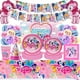 thumbnail image 2 of Juego de vajilla con temática de poni rosa para niños y niñas, servilleta, Taza y plato, suministros de decoración de recuerdo de fiesta, feliz cumpleaños y Baby Shower, 2 of 4