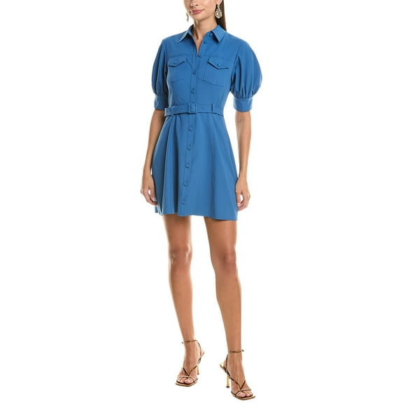 Cinq à Sept womens Zillah Shirtdress, 10, Blue