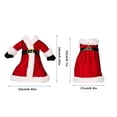 thumbnail image 4 of Naiovety Terciopelo Navidad botella de vino polvo vestido ropa con cinturón manga Universal Feliz Navidad decoración cubierta de comedor Kits de decoración para fiestas Vestido de camiseta Naiovety HA070138-02B, 4 of 6