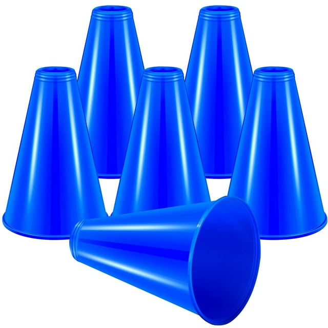 Megáfonos HSLCGF 6 de plástico azul con forma de animación, 20 x 13 cm