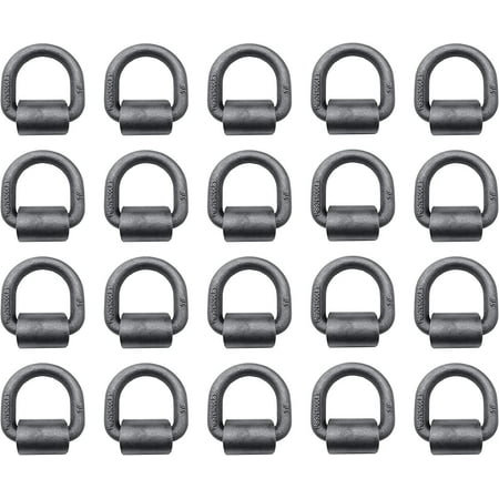 

Mega Cargo Control 20 Pack Heavy Duty 3/4 Weld-On D Ring for Flatbed Truck Trailer Tie Down WLL: 8800 lbs