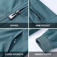 thumbnail image 5 of Zehisen Men's Lightweight Outdoor Jacket Causal Fashion Stylish Windbreaker For Work Dress Golf Business Stone Blue L, 5 of 7