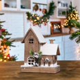 thumbnail image 4 of Navidad casa de madera jardín decoración muñeca pueblo para baño coche regalos 21cmx11cmx27cm Colco Casa de Navidad, 4 of 8