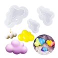 thumbnail image 2 of Molde de silicona, 3 uds. 3d de Nube de Silicona Molde Velas de Jabón, Suministros de Fabricación de Moldes de Resina Epoxi, Herramientas de Bricolaje Compatible con Regalo Hecho a Mano Fondant Chocol Afortunado Sencillez, 2 of 3
