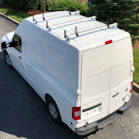 Vantech Heavy Duty 3 Bar ladder roof rack, Fits Nissan NV Cargo Van High Roof