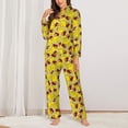 thumbnail image 2 of Yiaed Duck with Star Sunglasses Print Pajamas Women's Long Sleeve Sleepwear Soft Button Down Loungewear Pjs Lounge Set Nightwear Womens Pajama Pants-XX-Large, 2 of 7