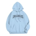 thumbnail image 3 of toraway Sweatshirt Blanket Throw Male Autumn and Winter Fashion Casual Letter Part Print Hooded Pullover Long Sleeve Hooded Sweater Tops L, 3 of 4