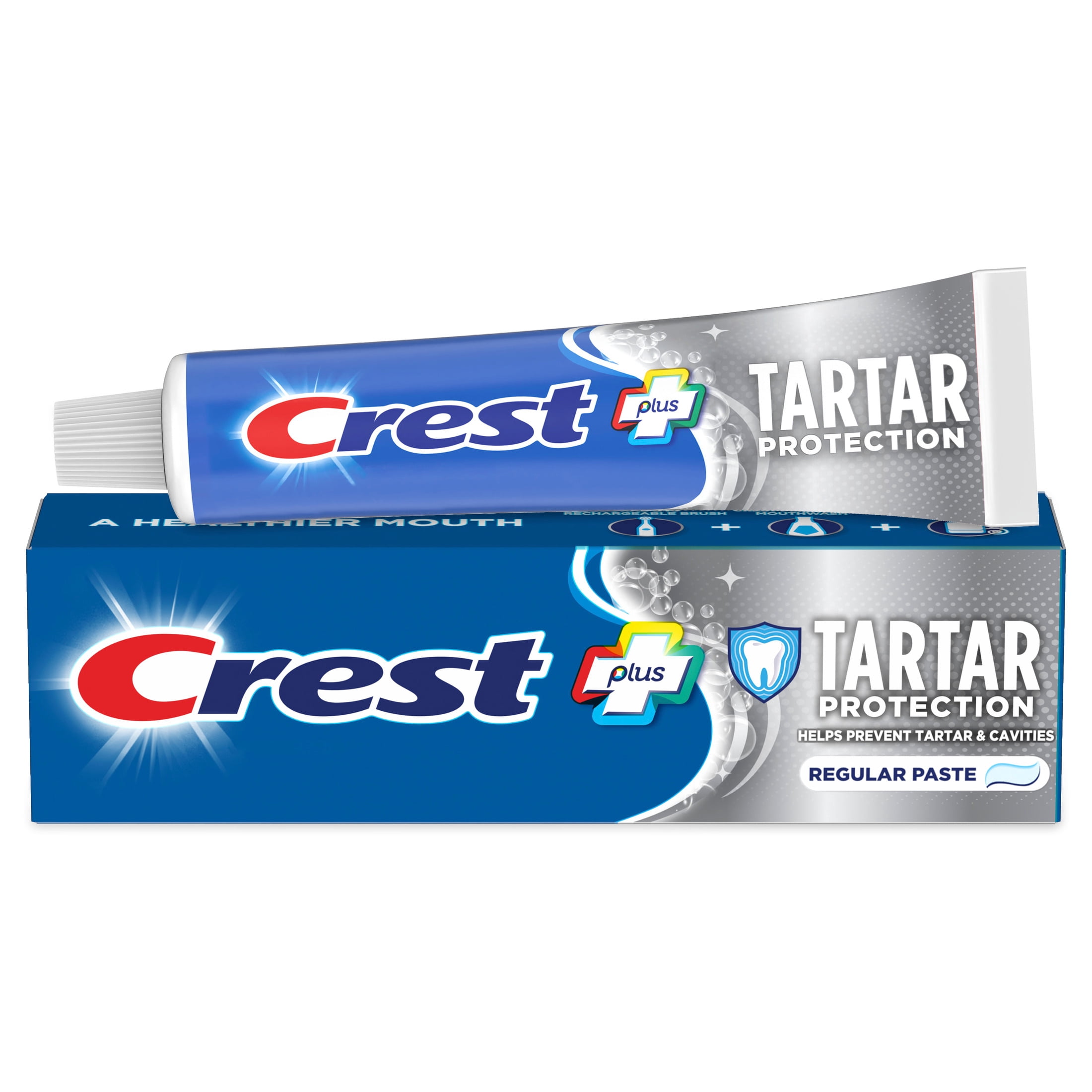 Crest Toothpaste, Plus Tartar Protection Toothpaste, Regular Paste, 5.7 oz