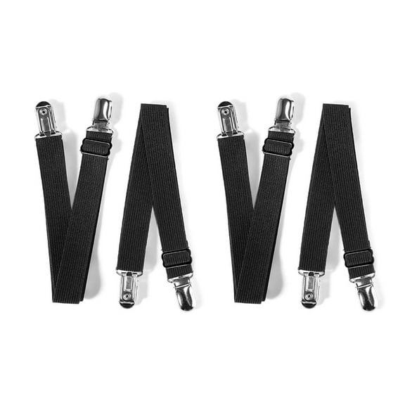 YIEMEEN 4pcs Bed Sheet Fasteners Adjustable Elastic Sheet Straps Heavy Duty Grippers