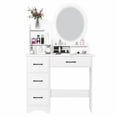 thumbnail image 6 of Andvari Makeup Vanity Table with Large LED Mirror & Storage, European Style, 31.5" L x 15.75" W x 53.94" H, 6 of 12