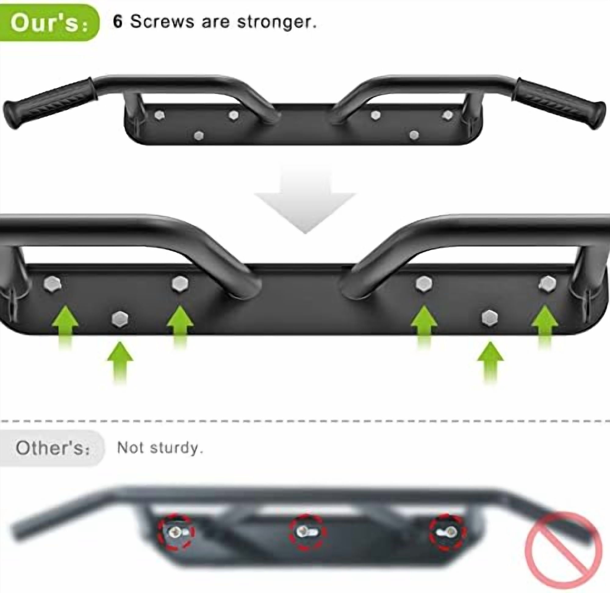 Heavy Duty Wall Mounted Doorway Pull Up Bar, Multifunctional Chin Up Bar, Portable Fitness Door Bar, Body Workout Home Gym System Multi Handle