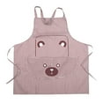 thumbnail image 2 of TFixol Unisex Apron with Pockets Cartoon Cute Bear Stripe Printed Kitchen Cooking Baking Apron, 2 of 6