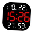 thumbnail image 2 of facefd Digital Wall Clock Temp Date Week Display Large Screen Adjustable Brightness Red, 2 of 8