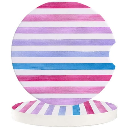 

ZHANZZK Watercolor Stripe Set of 6 Car Coaster for Drinks Absorbent Ceramic Stone Coasters Cup Mat with Cork Base for Home Kitchen Room Coffee Table Bar Decor