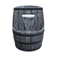 thumbnail image 2 of 23.5" Brown and Black Whiskey Barrel Fountain and Planter with White LED, 2 of 8