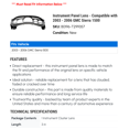 thumbnail image 2 of Instrument Panel Lens - Compatible with 2003 - 2006 GMC Sierra 1500 2004 2005, 2 of 2