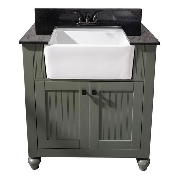 Legion Furniture 31" Contemporary MDF/Veneer Wood Sink Vanity in Green