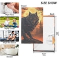thumbnail image 5 of Coolnut Fantasy Night Wolf Bath Towels Set 16×28 inches, Cotton Face Towel Water Absorbent Lightweight Quickdry Hand Towels for Bathroom Ktichen Travel Gym, 5 of 6