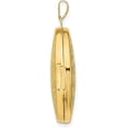 thumbnail image 2 of 14ky Yellow Gold Reversible Floral Swirl Design 26mm Oval Locket - 33.25mm, 2 of 7