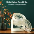 thumbnail image 2 of Ventilador de escritorio portátil con batería integrada, ajuste de dirección de 110°, 3 velocidades y rejilla frontal desmontable, ideal para un verano fresco y silencioso., 2 of 6