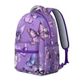 thumbnail image 2 of Butterfly Floral Backpack for Teens - Fashionable Bookbag with Padded Shoulder Straps, Large Main Compartment, Trendy Design, 2 of 6
